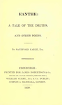 Cover of Eanthe   A Tale Of The Druids And Other Poems   S Earle 1830
