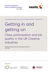 Class In The Creative Industries Report cover