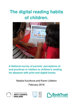 The Digital Reading Habits of Children (2016) cover image.