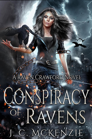 Conspiracy of Ravens (Raven Crawford, #1) cover image.