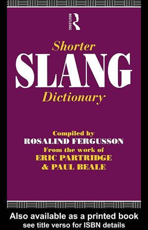 Shorter Slang Dictionary  Pdfdrive  cover image.