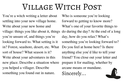 Village Witch Post by Unknown Author