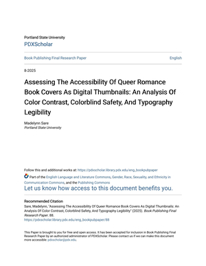 Assessing the Accessibility of Queer Romance Book Covers as Digital Thumbnails cover image.