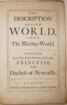 The Description of a New World, Called The Blazing-World cover