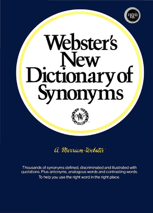 Websters New Dictionary Of Synonyms  A Dictionary Of  Pdfdrive  cover image.