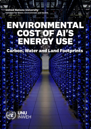 The Environmental Cost of AI's Energy Use cover image.