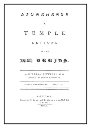 Stonehenge   A Temple Restord To The British Druids   W Stukeley 1740 cover image.