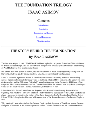 The Foundation Series cover image.