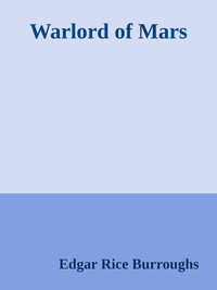 Warlord of Mars cover