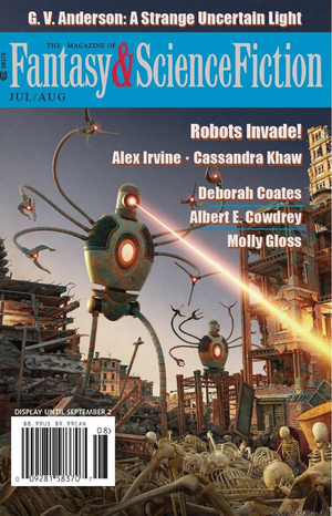 Fantasy & Science Fiction, July/August 2019 cover image.