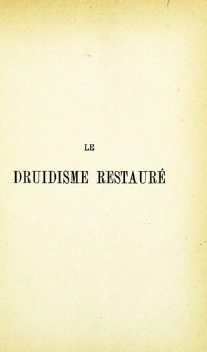 Bases De Leglise Druidique Et Nationale   H Lizeray 1885 cover image.